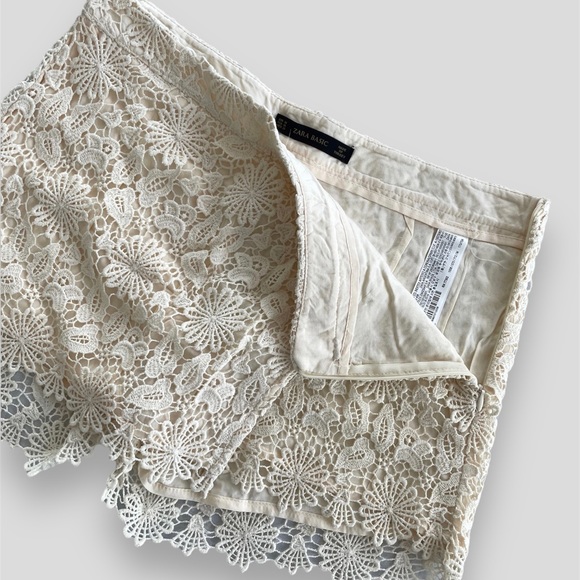 BNWT Old Label Zara Cream Lace Wrap Skort - Medium - Picture 3 of 4